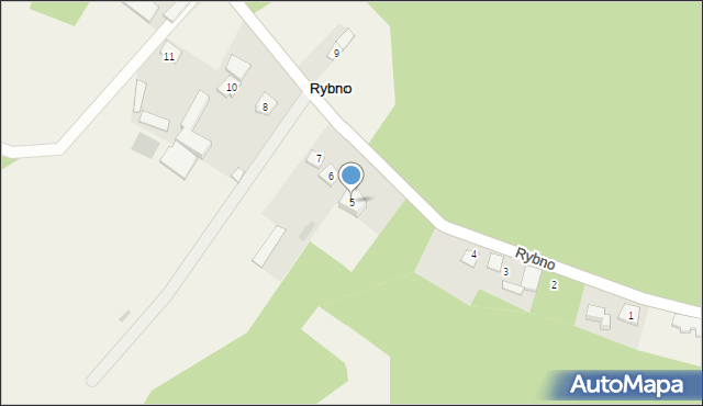 Rybno, Rybno, 5, mapa Rybno