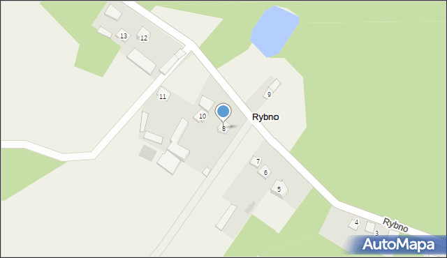 Rybno, Rybno, 8, mapa Rybno