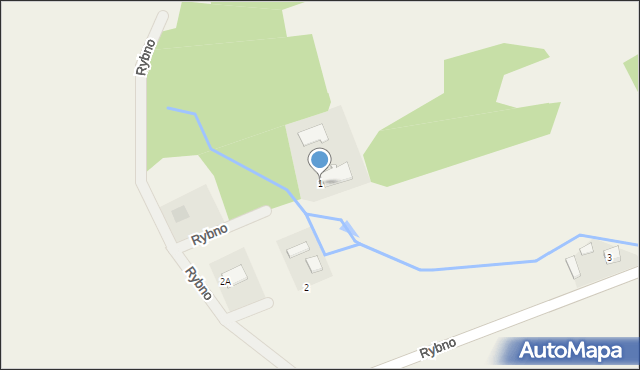 Rybno, Rybno, 1, mapa Rybno