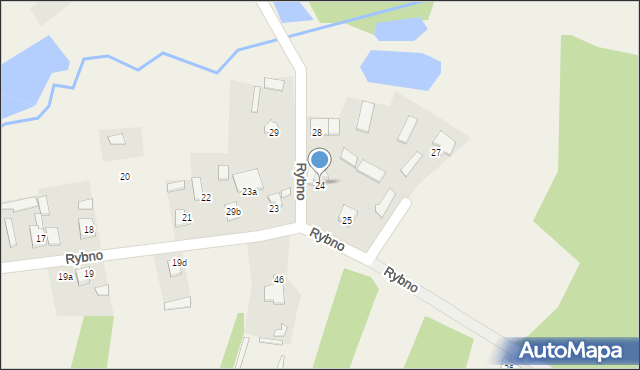 Rybno, Rybno, 24, mapa Rybno