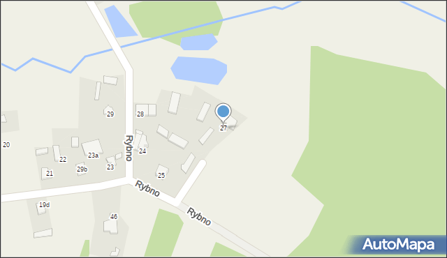 Rybno, Rybno, 27, mapa Rybno