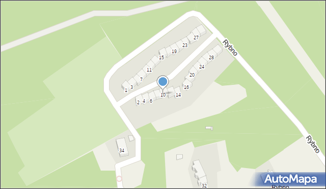 Rybno, Rybno, 10, mapa Rybno
