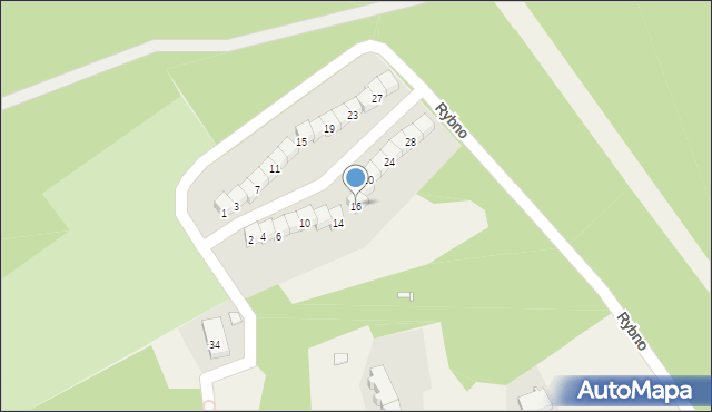 Rybno, Rybno, 16, mapa Rybno