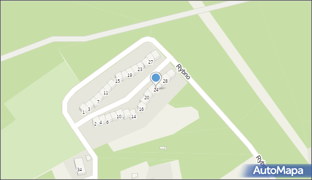 Rybno, Rybno, 24, mapa Rybno