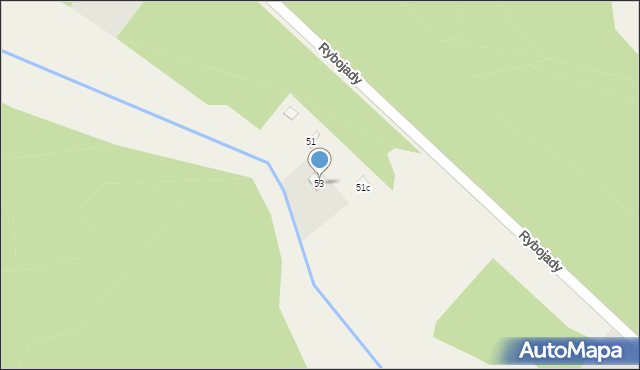 Rybojady, Rybojady, 53, mapa Rybojady