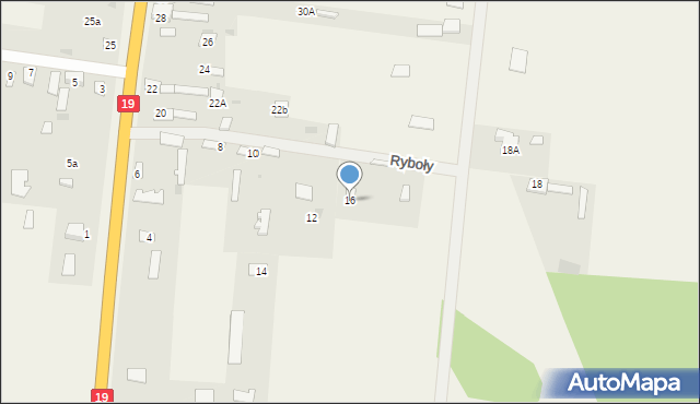 Ryboły, Ryboły, 16, mapa Ryboły