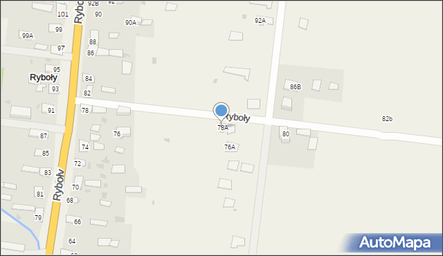Ryboły, Ryboły, 78A, mapa Ryboły