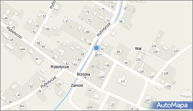 Rybotycze, Rybotycze, 93, mapa Rybotycze