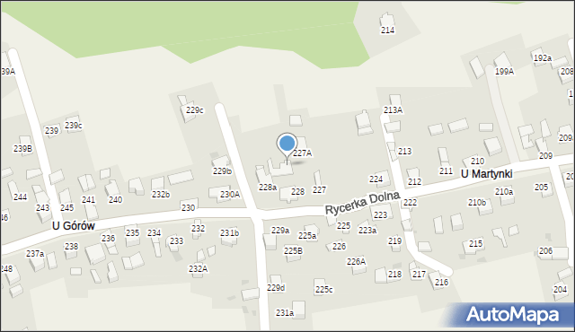 Rycerka Dolna, Rycerka Dolna, 228b, mapa Rycerka Dolna