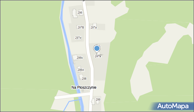 Rycerka Górna, Rycerka Górna, 297, mapa Rycerka Górna