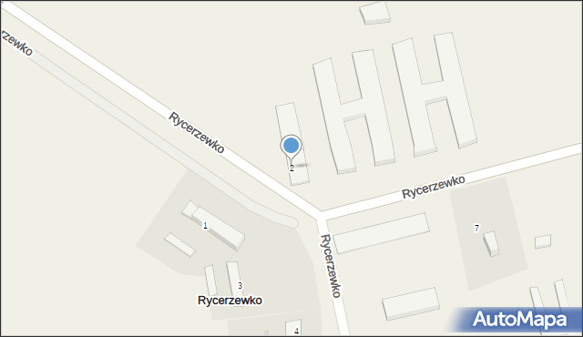 Rycerzewko, Rycerzewko, 2, mapa Rycerzewko