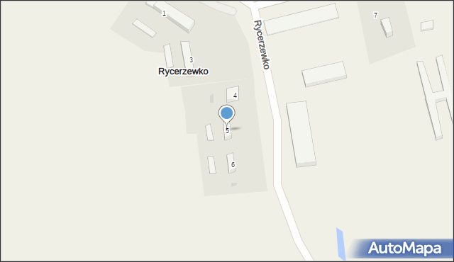 Rycerzewko, Rycerzewko, 5, mapa Rycerzewko