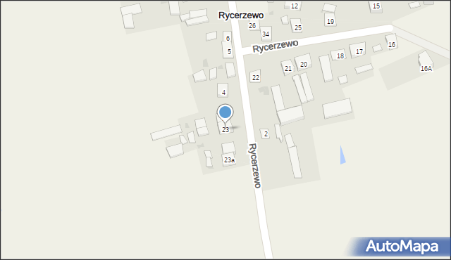 Rycerzewo, Rycerzewo, 23, mapa Rycerzewo