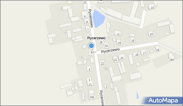 Rycerzewo, Rycerzewo, 5, mapa Rycerzewo