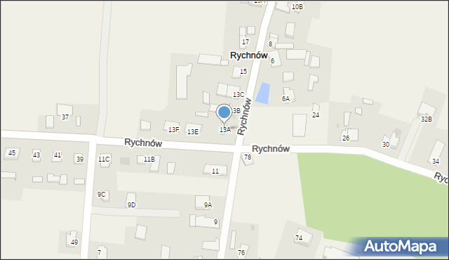 Rychnów, Rychnów, 13A, mapa Rychnów