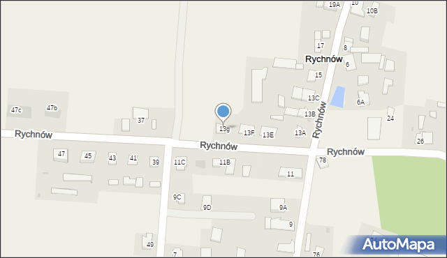Rychnów, Rychnów, 13g, mapa Rychnów