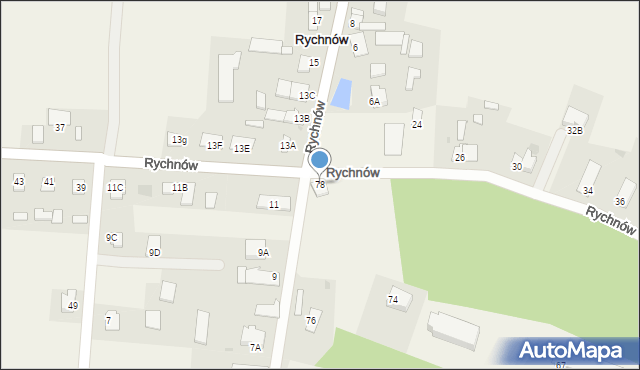 Rychnów, Rychnów, 78, mapa Rychnów