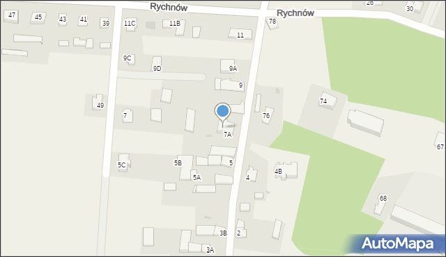 Rychnów, Rychnów, 7B, mapa Rychnów