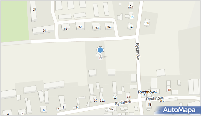 Rychnów, Rychnów, 11, mapa Rychnów