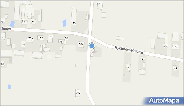 Rychnów-Kolonia, Rychnów-Kolonia, 2, mapa Rychnów-Kolonia