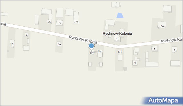 Rychnów-Kolonia, Rychnów-Kolonia, 6A, mapa Rychnów-Kolonia