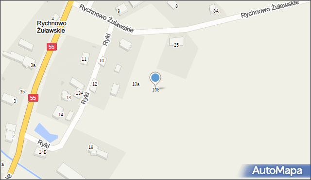 Rychnowo Żuławskie, Rychnowo Żuławskie, 10b, mapa Rychnowo Żuławskie