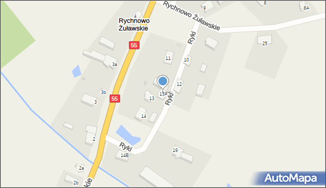 Rychnowo Żuławskie, Rychnowo Żuławskie, 13A, mapa Rychnowo Żuławskie