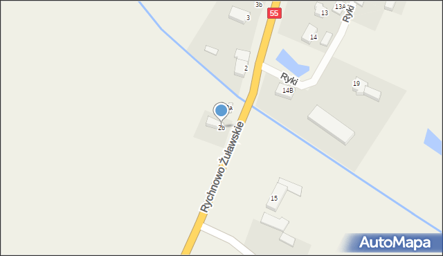 Rychnowo Żuławskie, Rychnowo Żuławskie, 2b, mapa Rychnowo Żuławskie