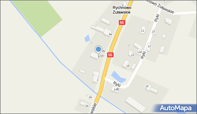 Rychnowo Żuławskie, Rychnowo Żuławskie, 3, mapa Rychnowo Żuławskie