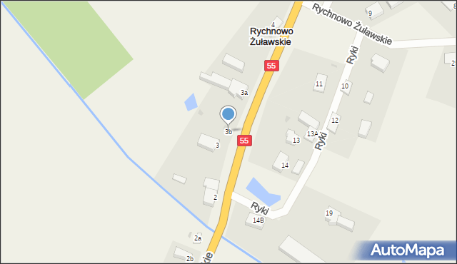 Rychnowo Żuławskie, Rychnowo Żuławskie, 3b, mapa Rychnowo Żuławskie