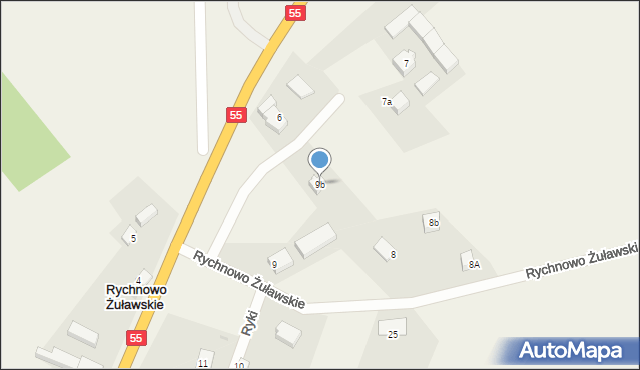 Rychnowo Żuławskie, Rychnowo Żuławskie, 9b, mapa Rychnowo Żuławskie