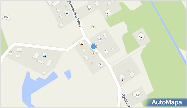 Rychnowska Wola, Rychnowska Wola, 23, mapa Rychnowska Wola