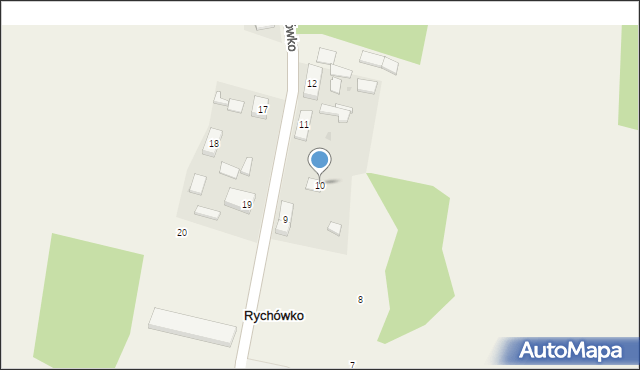 Rychówko, Rychówko, 10, mapa Rychówko