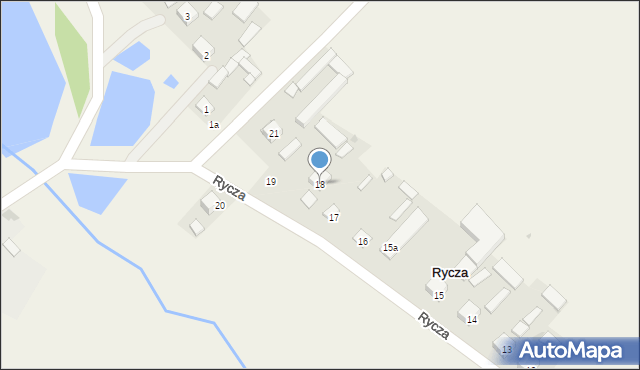 Rycza, Rycza, 18, mapa Rycza