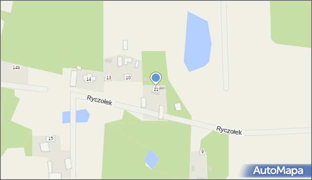 Ryczołek, Ryczołek, 11, mapa Ryczołek
