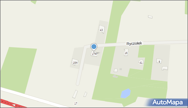 Ryczołek, Ryczołek, 17A, mapa Ryczołek