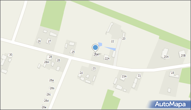 Ryczyca, Ryczyca, 25A, mapa Ryczyca