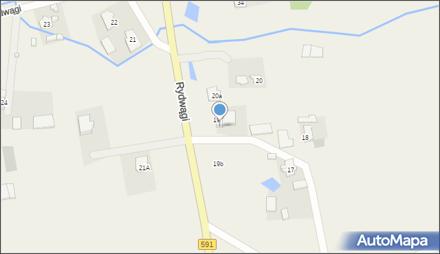 Rydwągi, Rydwągi, 19a, mapa Rydwągi