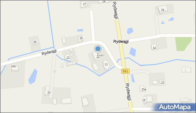 Rydwągi, Rydwągi, 22, mapa Rydwągi