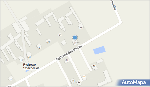 Rydzewo Szlacheckie, Rydzewo Szlacheckie, 25, mapa Rydzewo Szlacheckie
