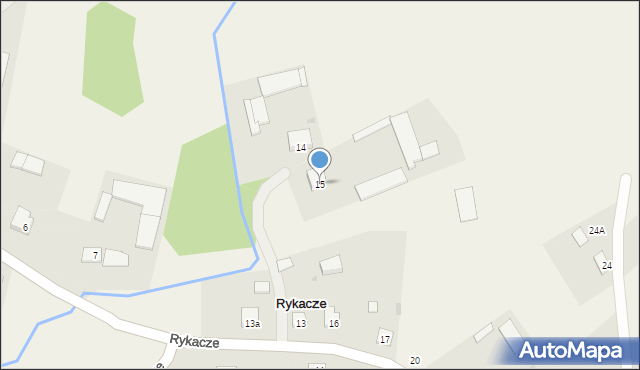 Rykacze, Rykacze, 15, mapa Rykacze