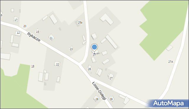 Rykacze, Rykacze, 25, mapa Rykacze