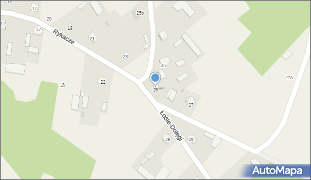 Rykacze, Rykacze, 26, mapa Rykacze