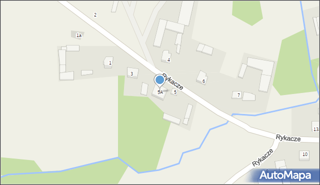 Rykacze, Rykacze, 5A, mapa Rykacze