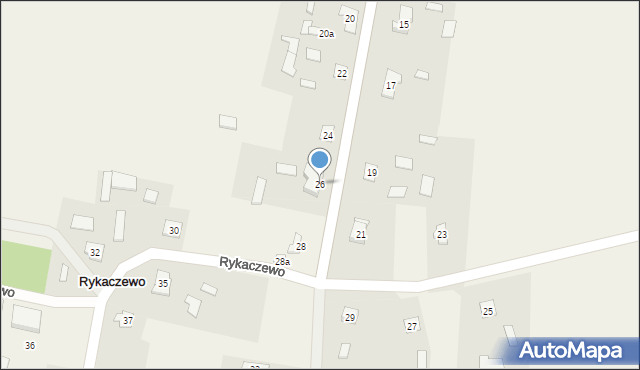 Rykaczewo, Rykaczewo, 26, mapa Rykaczewo