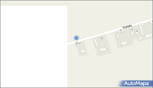 Rykały, Rykały, 27, mapa Rykały