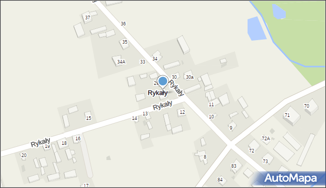 Rykały, Rykały, 28, mapa Rykały
