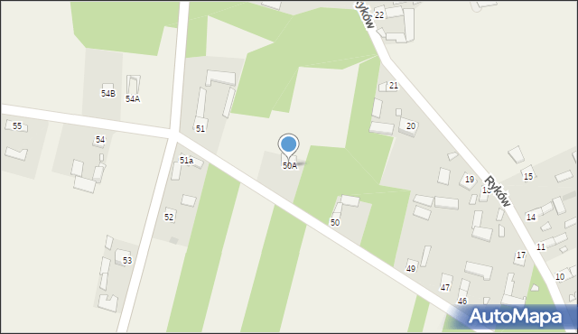Ryków, Ryków, 50A, mapa Ryków