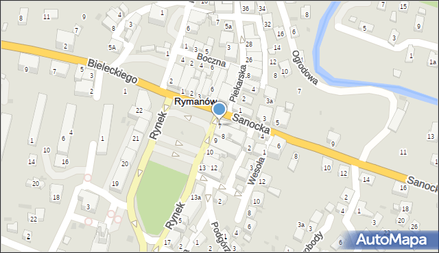 Rymanów, Rynek, 7, mapa Rymanów