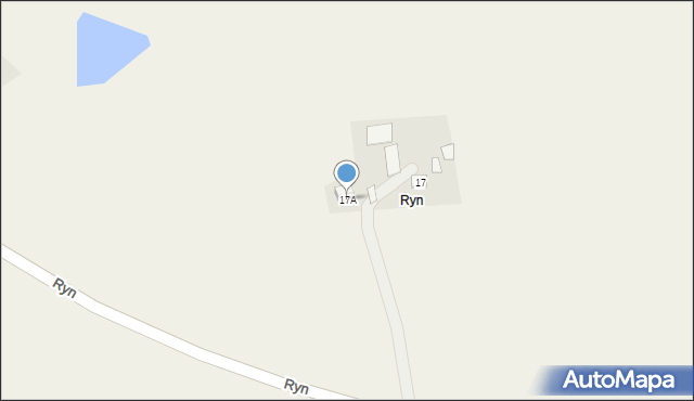 Ryn, Ryn, 17A, mapa Ryn